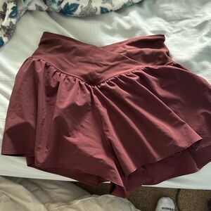 Elegant Maroon Women's Skorts